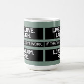 Mug Magique Live Love Laugh Charger Objectif Fire Graphisme (Centre)