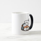 Mug Magique Livres et écorces - Conception de lecture de chien (Devant droit)