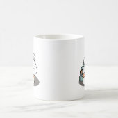 Mug Magique Livres et écorces - Conception de lecture de chien (Centre)