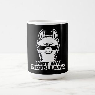 Mug Magique Llama Pas Mon Problème Lunettes de soleil Humeur E