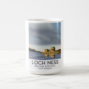 Mug Magique Loch Ness, Highlands, Ecosse affiche de voyage