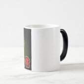 Mug Magique Logo de jeu de mascot de combat de guerrier Ninja (Devant droit)