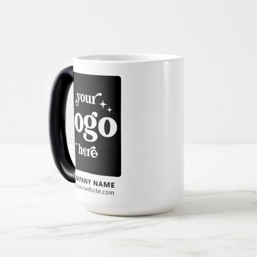 Mug Magique Logo de l'entreprise Cadeau de l'employé personnal (Devant gauche)