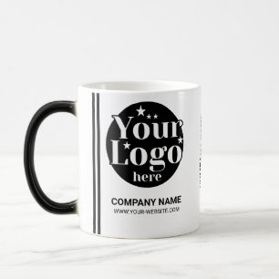 Mug Magique Logo personnalisé de la société blanche sur un nom