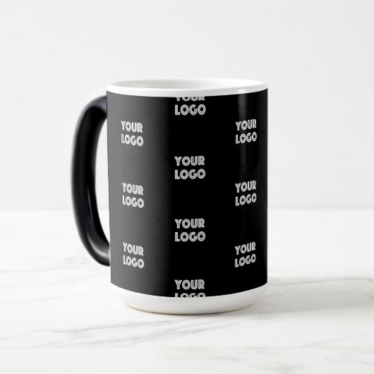 Mug Magique Logo simple à répéter | Noir (Devant gauche)