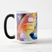Mug Magique Loup en vitrail (Gauche)
