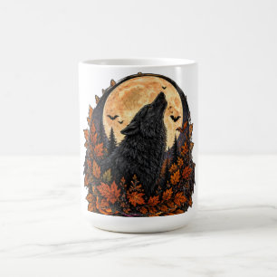 Mug Magique Loup gothique hurlant au clair de lune Halloween e