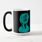 Mug Magique Loup noir en colère dans la nuit (Gauche)