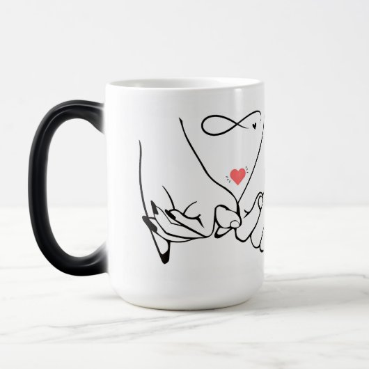 Mug Magique Love forever – pinky promise line art (Gauche)