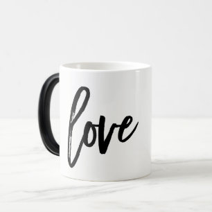 Mug Magique Love Modern tendance Script Typographie Type Noir