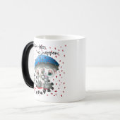 Mug Magique Love Under the Umbrella - Cute Lemur Couple (Devant gauche)