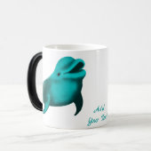 Mug Magique Lucky Dolphin - Ajouter votre texte (Devant gauche)