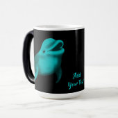 Mug Magique Lucky Dolphin - Ajouter votre texte (Devant gauche)