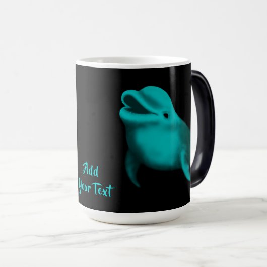 Mug Magique Lucky Dolphin - Ajouter votre texte (Devant droit)