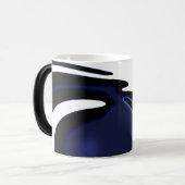 Mug Magique Lune bleue : Bleu Abstrait, Blanc & Noir (Devant gauche)