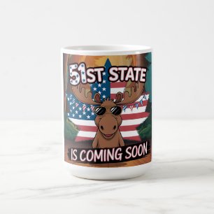 Mug Magique Lunettes de soleil Moose du 51e État Drapeau USA b