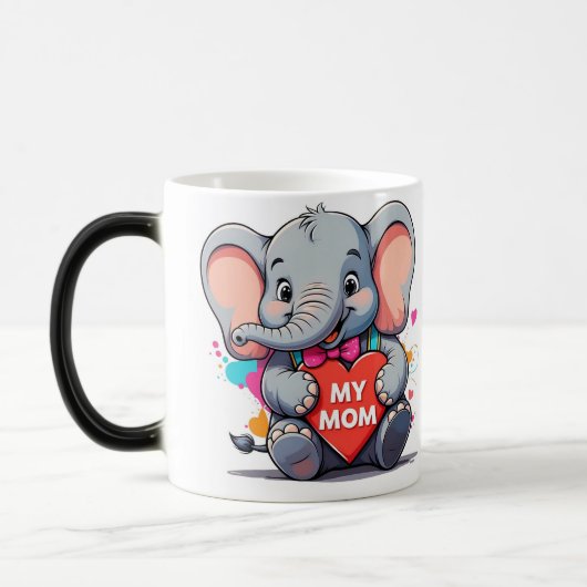Mug Magique ma mère - l'art des éléphants (Gauche)
