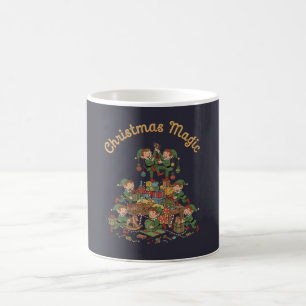 Mug Magique Magie de Noël Vintage   Les Elfes Construisant une