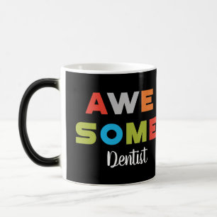 Mug Magique Magnifique Dentist Colorful Lettres sur Noir