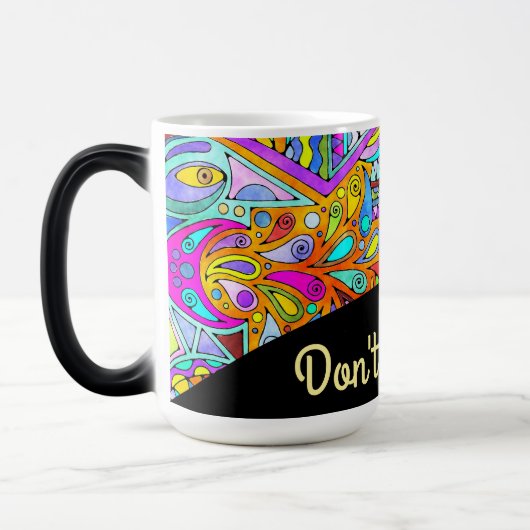 Mug Magique Main Tirée Par EDDArt - Blah Blah Blah 1 (Gauche)