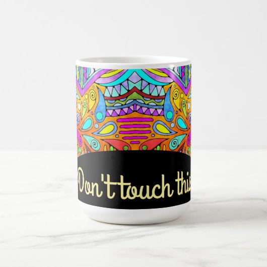 Mug Magique Main Tirée Par EDDArt - Blah Blah Blah 1 (Centre)