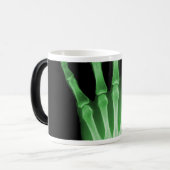 Mug Magique Main verte de squelette de rayon X (Devant gauche)