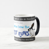 Mug Magique Maintenant, je sais comment le lapin court - idiot (Devant droit)