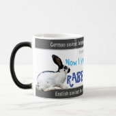 Mug Magique Maintenant, je sais comment le lapin court - idiot (Gauche)