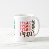 Mug Magique Mama Retro Jours fériés Super de Noël (Devant droit)