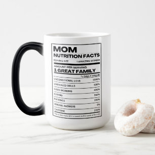 Mug Magique Maman Faits nutritionnels Étiquette drôle