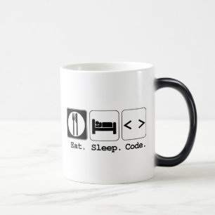 Mug Magique manger dormir coder