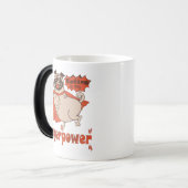 Mug Magique Manger est mon super-puissance rouge carlin style  (Devant gauche)