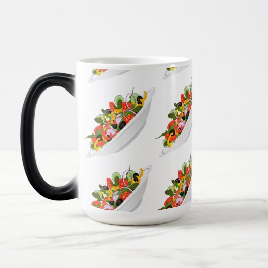 Mug Magique Mangez plus de plantes frais motivation salade let (Gauche)