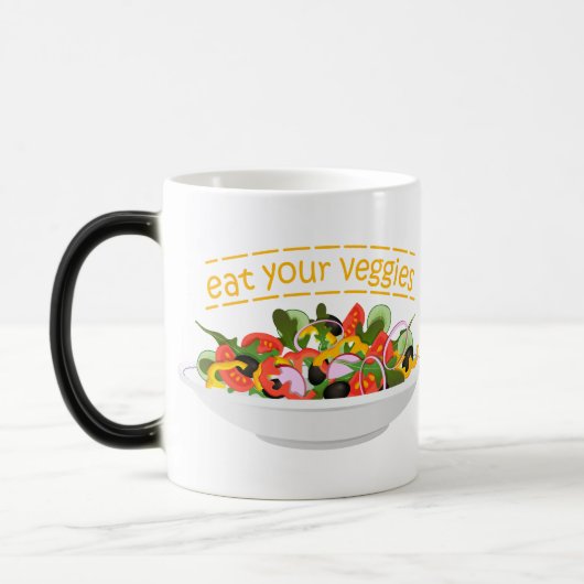 Mug Magique Mangez vos Légumes Citer salade fraîche mélange bo (Gauche)