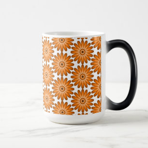 Mug Magique Marguerite orange de style les années 70