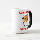 Mug Magique Marrant Moulin De Corgi, Devinez Quoi ? Corgi Butt (Devant droit)