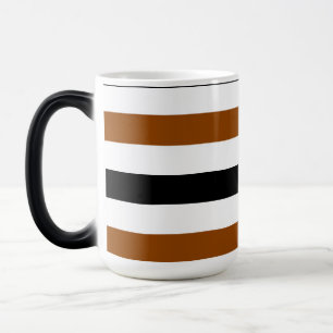 Mug Magique Marron Noir et blanc motif rayures