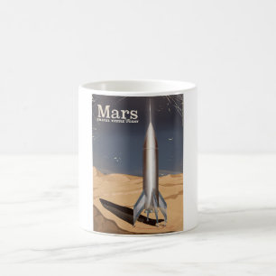 Mug Magique Mars - voyagez-y aujourd'hui affiche de voyage vin