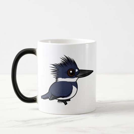 Mug Magique Martin-pêcheur ceinturé de Birdorable (mâle) (Gauche)