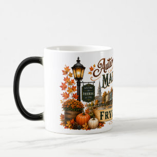 Mug Magique Matin d'automne dans la rue principale de Fryeburg