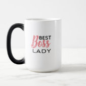 Mug Magique Meilleur Boss Lady Typographie Couleur Changement (Gauche)