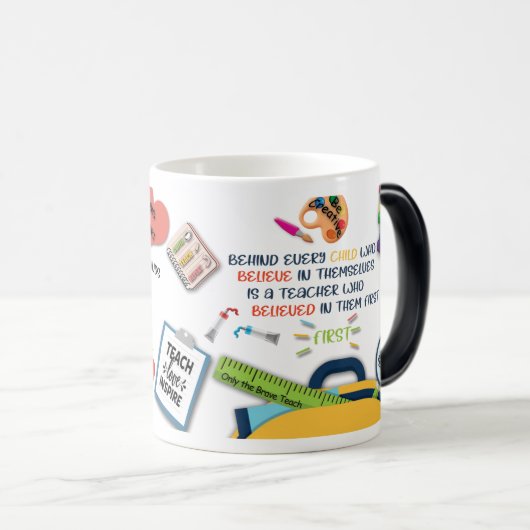 Mug Magique meilleur enseignant jamais (Devant droit)