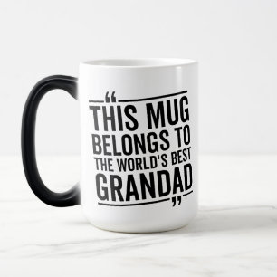 Mug Magique Meilleur Grand-Père, Grand-Père, cadeau d'annivers