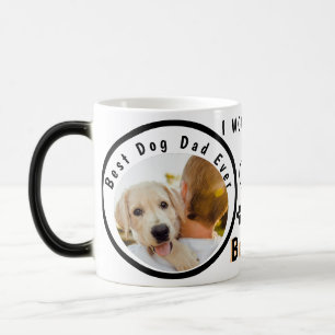 Mug Magique Meilleur papa de chien au monde Photo personnalisé