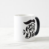 Mug Magique Meilleur papa, moustache (Devant droit)