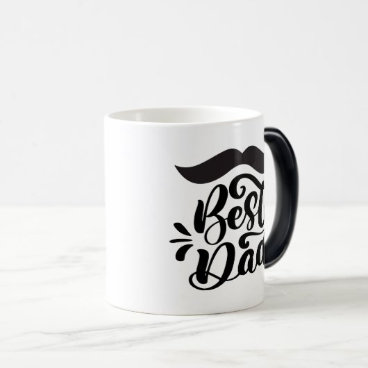 Mug Magique Meilleur papa, moustache (Devant droit)