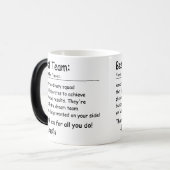 Mug Magique Meilleure définition d'équipe appréciation des emp (Devant gauche)