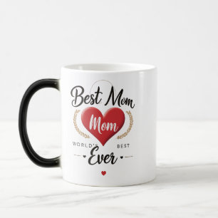 Mug Magique Meilleure maman du monde - Élégant Morphing Coeur