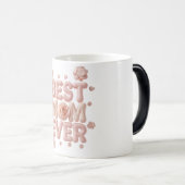 Mug Magique Meilleure Maman Ever Conception 3D Gonflée | Fleur (Devant droit)