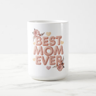 Mug Magique Meilleure Maman Ever Conception Florale 3D Cadea